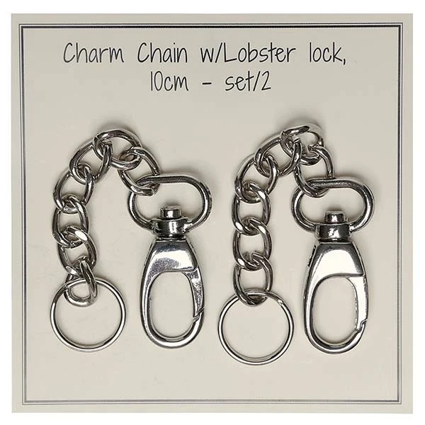 Go Handmade Charm Kæde, Lobster lås, 2 stk
